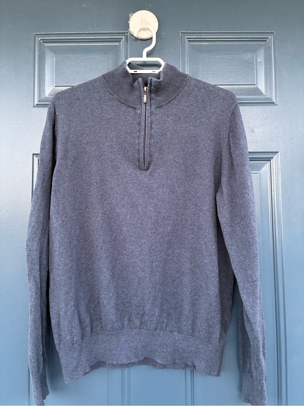 L.L.Bean Men’s Quarter-Zip
Sweater Size M-REG Blue
Cotton Cashmere
